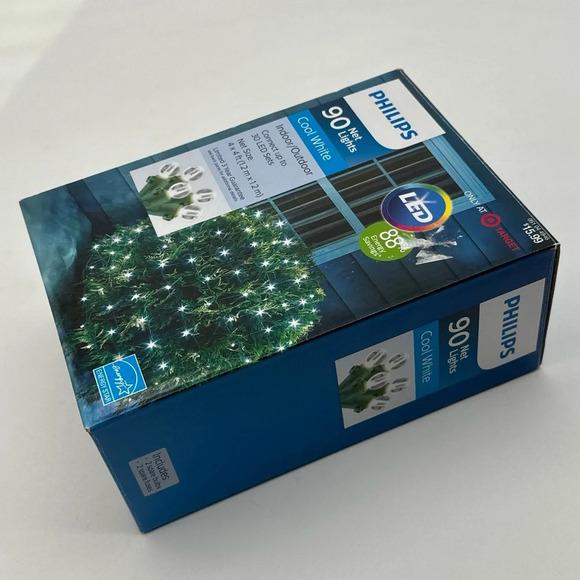 PHILIPS HEAVY DUTY 90 NET LIGHTS Cool White MULTI INDOOR/OUTDOOR 4' X 4’ NEW - Picture 4 of 4